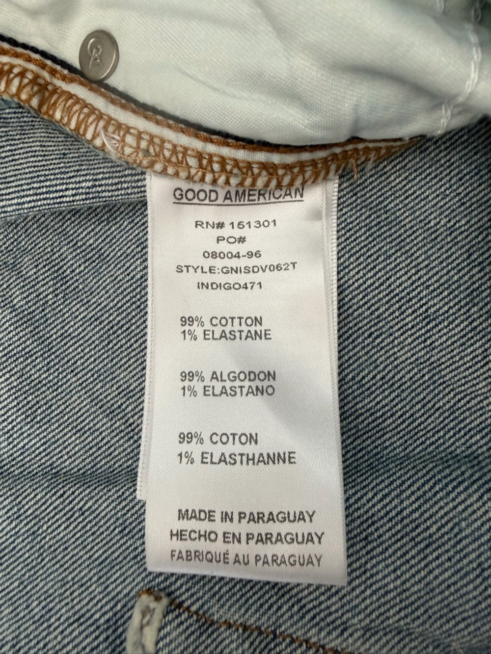 NWT Good American Good 90s Short Women’s Plus Size 20 High Rise Distressed Denim - Picture 5 of 5